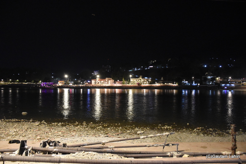 Laxman Jhula with its dazzling lights at Rishikesh by Gautam Lahiri