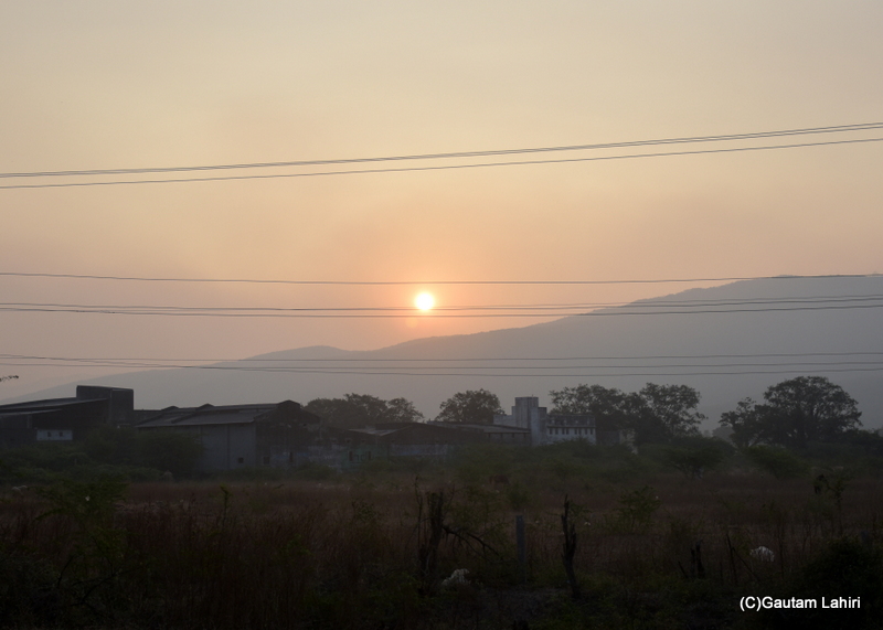 Sun rise at Junagadh, Gujarat by gautam lahiri