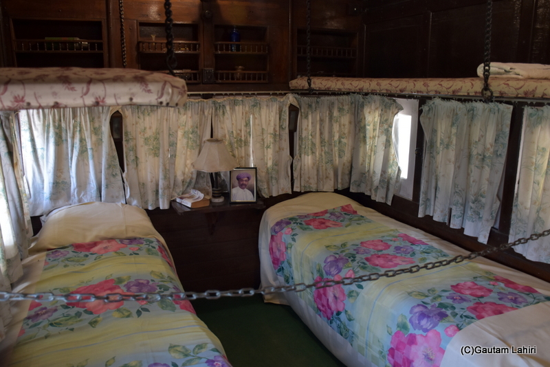 The carriage's Royal bedroom that kept the Royal passengers in extreme comfort, ready to rule the next day at the Orchard Palace, Gondal by gautam lahiri