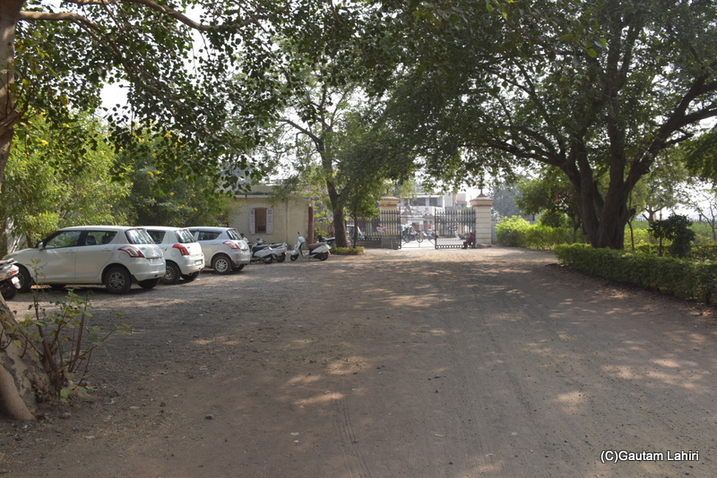 Our trusted car among the visitor's car park at the Orchard Palace, Gondal by gautam lahiri