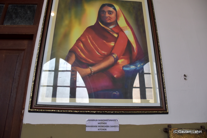 Queen Maharani Monghiba, the mother of Maharaja Bhagwatsinhjee, is depicted as a humble and grounded woman of notable character. We observed her kitchen above at Naulakha Palace, Gondal by gautam lahiri