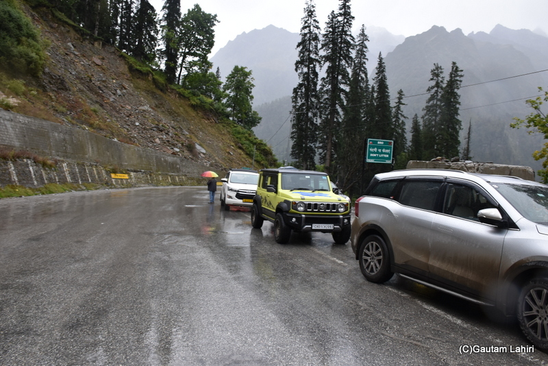 Parked my SUV at the Atal Tunnel under a bleak sky by gautam lahiri