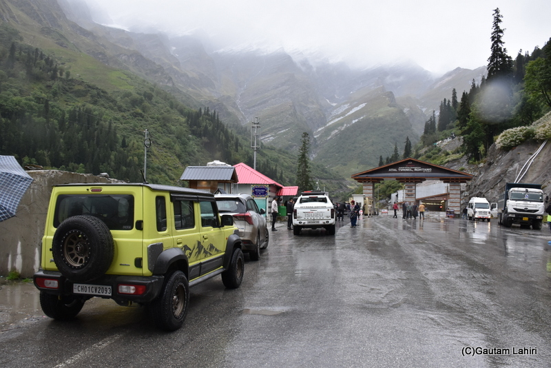 Parked my SUV at the Atal Tunnel under a bleak sky by gautam lahiri