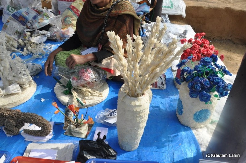 Fish scales jewellery at SurajKund exhibition by gautam lahiri