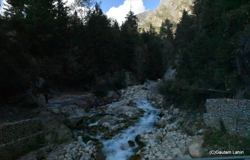 Rugged terrain of Rakchham to Chutkul in Himachal Pradesh by gautam lahiri