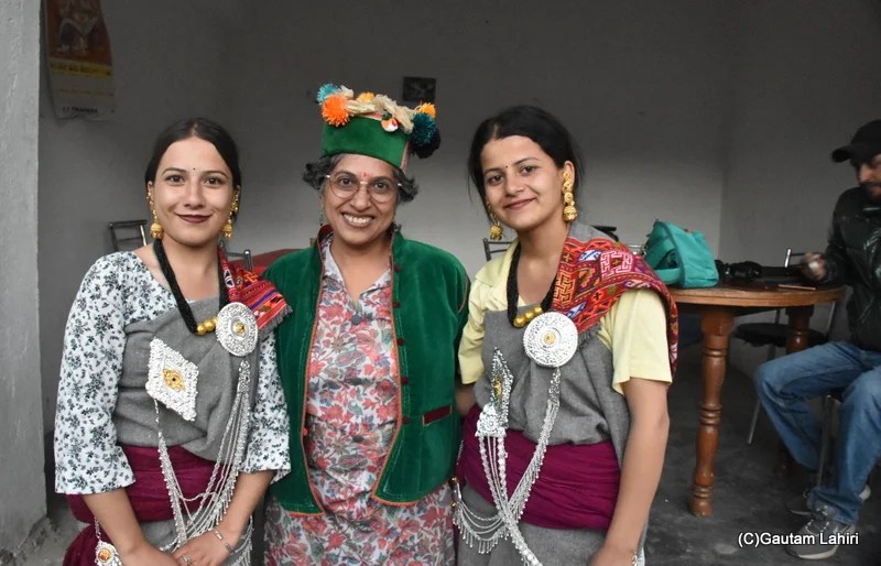 Meeting of two Himachali women with an Eastern woman at Chitkul village, Himachal Pradesh by gautam lahiri