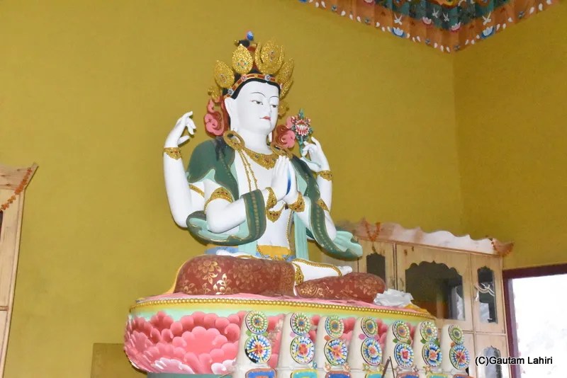 The Buddha statue in the Gue Monastery, Himachal pradesh by gautam lahiri